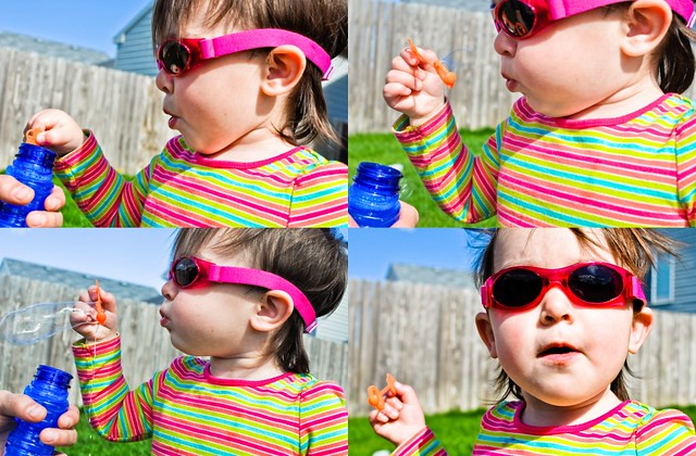 bubble blowing collage