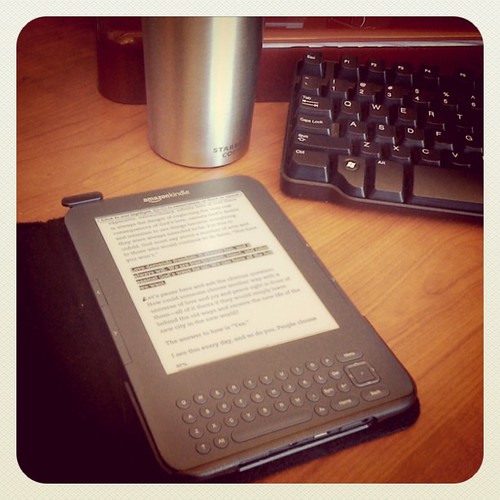 Kindle with case (for @headphonaught)