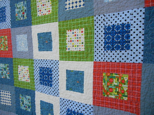 The Beep Beep twin quilts - James's quilt front