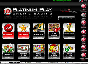 Platinum Play Casino Lobby