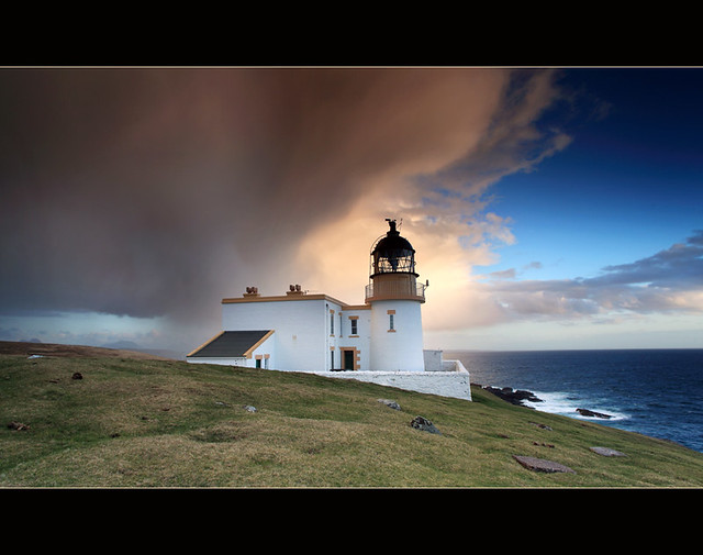 Rainshowers Stoer Lighthouse by angus clyne