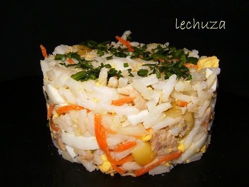 Ensalada de arroz-porción
