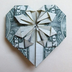 Decorative Money Origami Heart