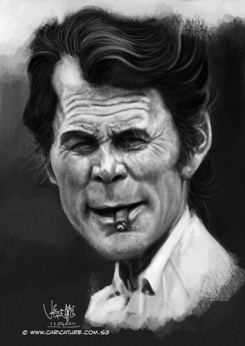 digital caricature of Jack Palance