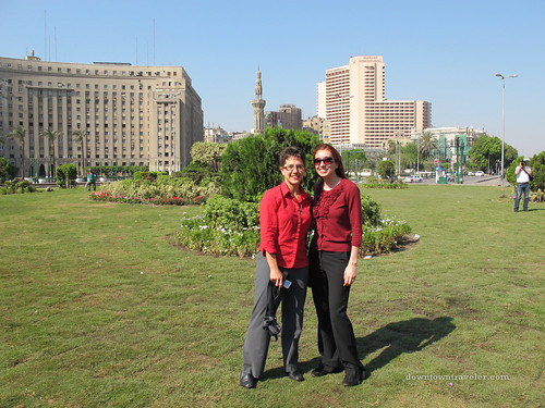 Leslie and Marie Rose at Tahrir Square