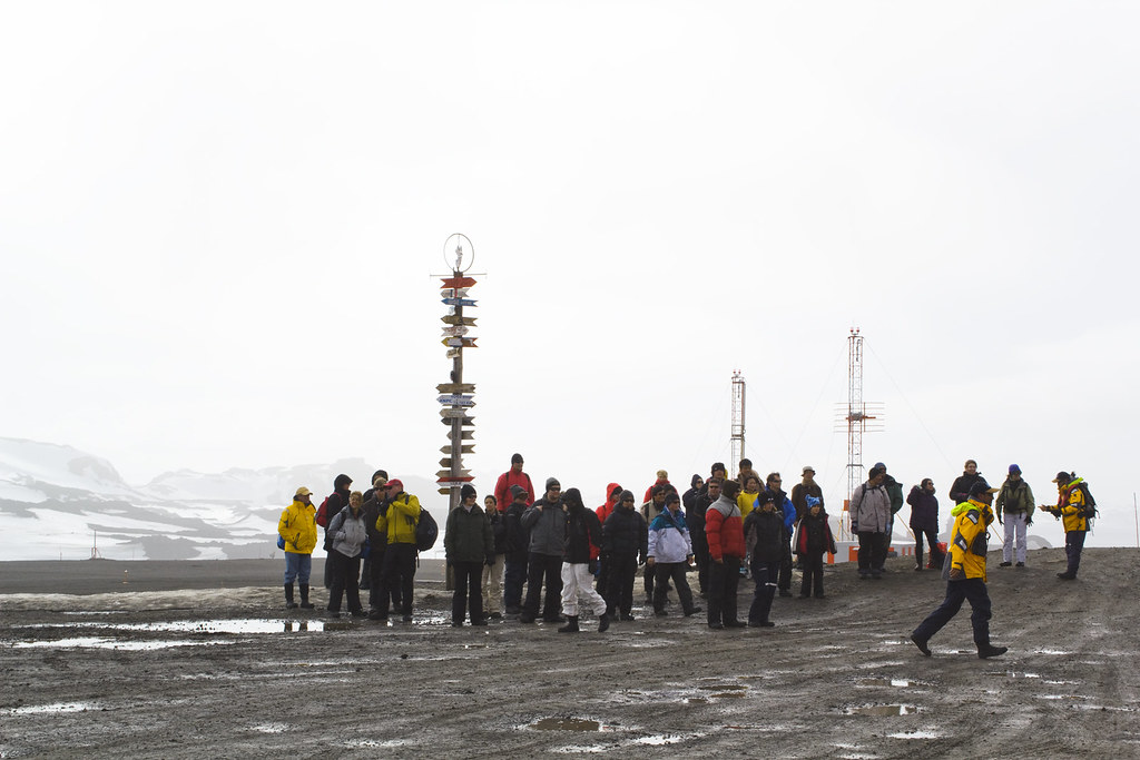 Arriving at Frei Station in Antarctica