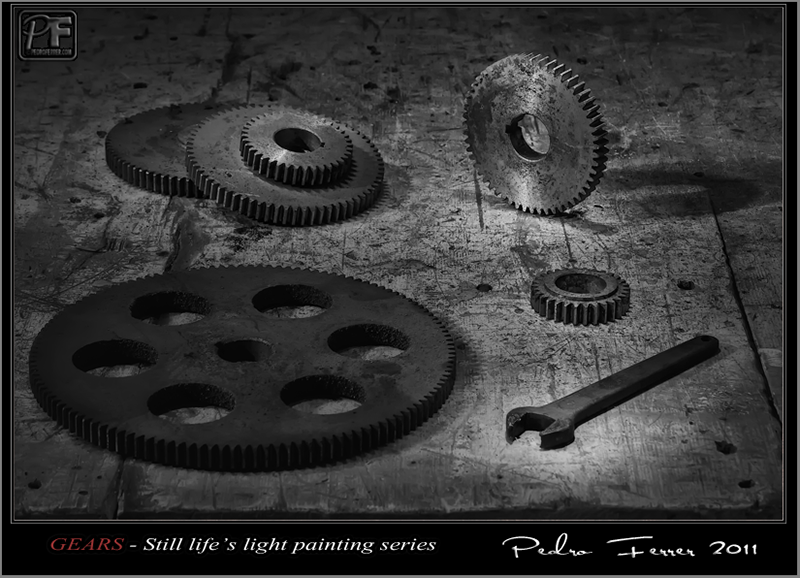 Gears - Still life´s light painting series