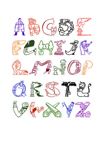 New Alphabet Print by Madamesange 2010