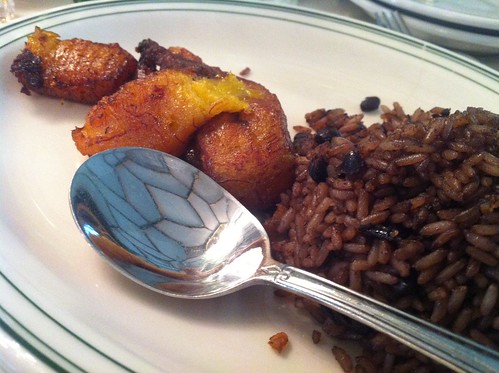 sweet plantains and black beans and rice