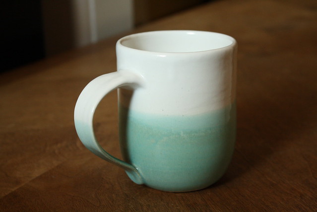 caribe & white simple mug