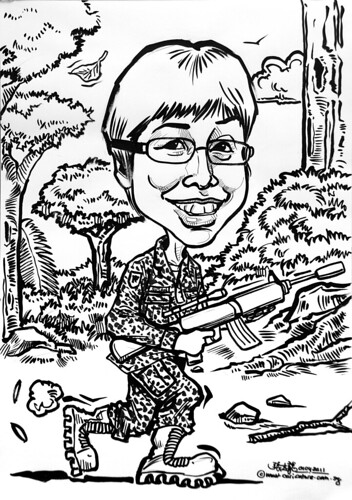 Caricature for Singapore Armed Forces