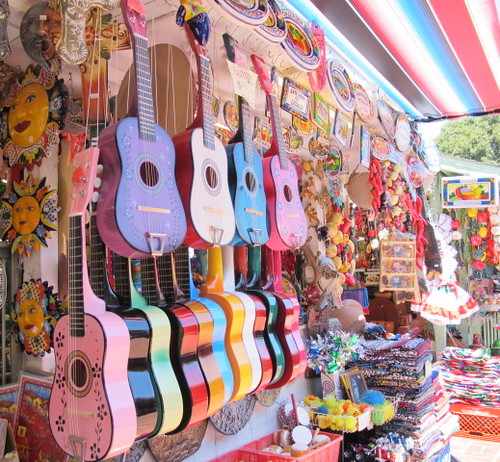 Colorful Guitars on Olvera St.