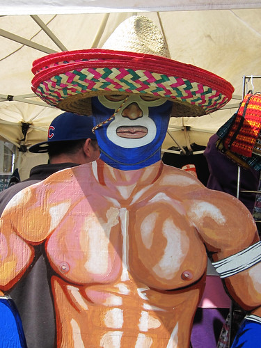 Mexican Wrestler with Hat Decor