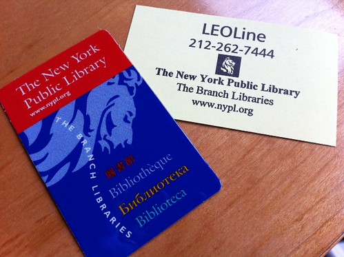I have a NY Public Library Card, woohoo!