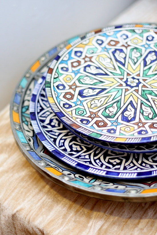 beautiful patterned plates