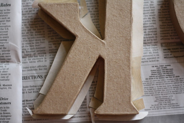 Paper Mache Letters 2