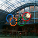 Olympic Rings at St. Pancras station