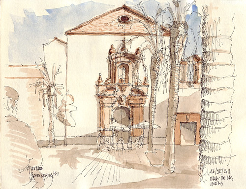 Sketchcrawl in Cordoba. La Plaza de las Ca?as