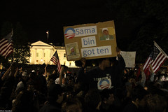 Outside of White House after death of Osama bi...