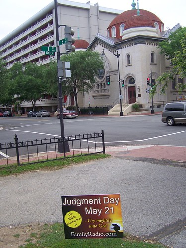 Judgment Day yard sign, 6th and I Streets NW, Downtown DC