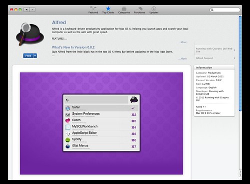 Alfred from App Store