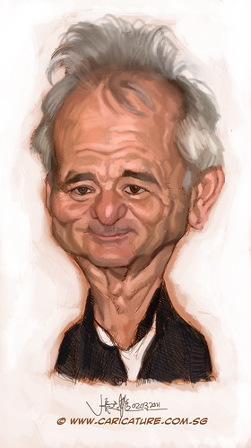 digital caricature of Bill Murray - 1