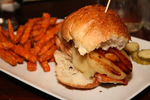 Don Ho Burger with Salmon at Elbow Room