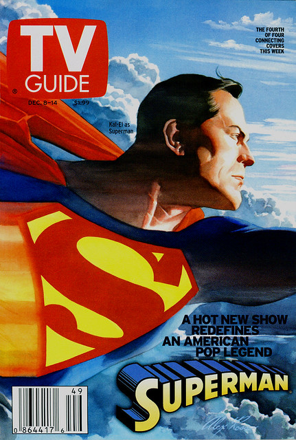TV Guide Dec 2001 Smallvile - Alex Ross Superman painting