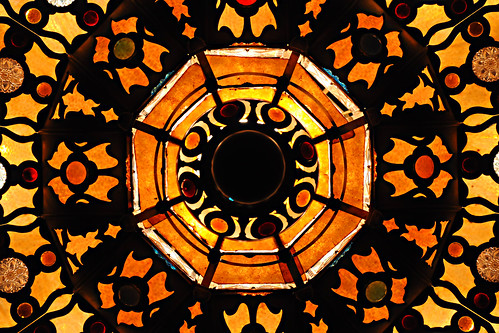 Day 104 - Temple B'Nai Jeshurun: Stained Glass Chandelier