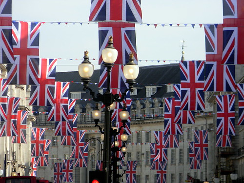 royal wedding 2011 union jack. Union Jack flags haning for