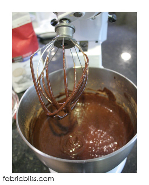 flourless chocolate cake - batter is ready for the pan