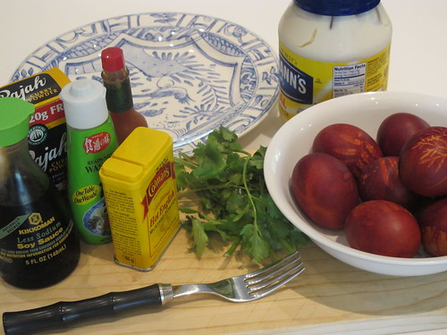 Ingredients for the eggs