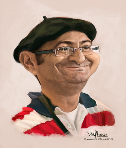 digital caricature of Tuncay Erol