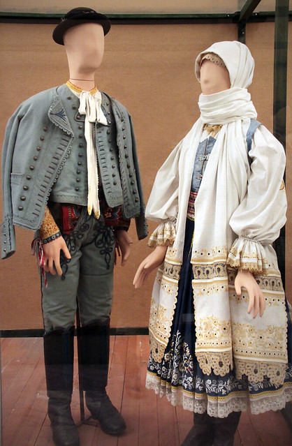Slovak couple, Krakovány, Nyitra county, 1850-90