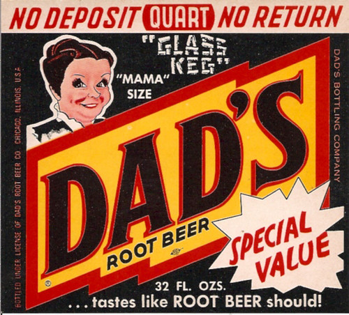 Vintage Mama Size Dad's Root Beer label by gregg_koenig