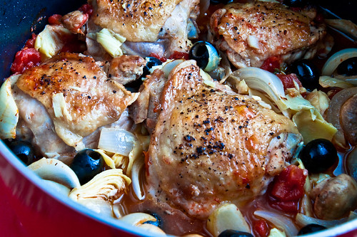 Country Style Pot Roast Chicken with Sherry