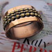 Vintage Copper-plated brass hinged Cuff bracelet
