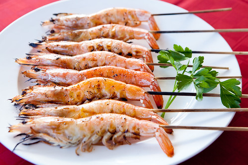 Salt-grilled Head-on Shrimp