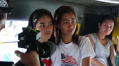 Angel Alim and her sister, Me-an, in a jeepney. Manila, Philippines. (Photo credit: Paul Flinton)