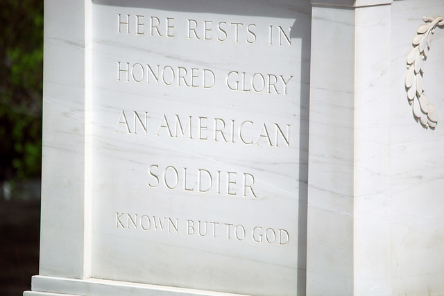 Tomb of Unknown Soldier - west detail - Arlington National Cemtery - 2012