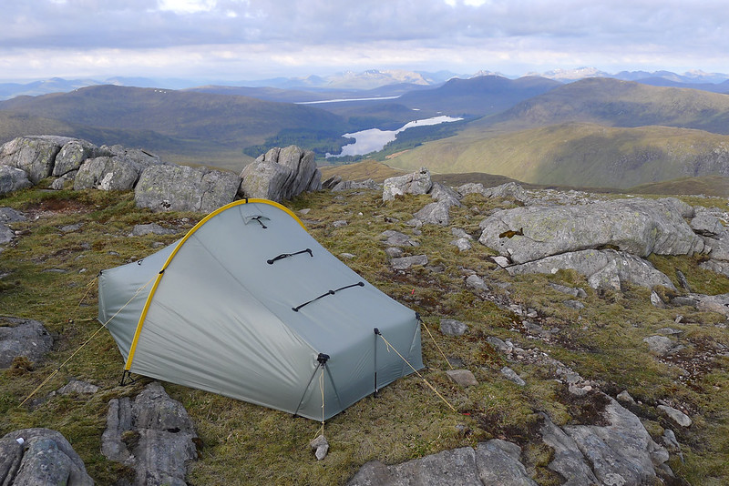 Camped above Loch Ossian