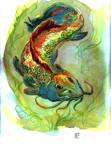 fish watercolor by Morty79