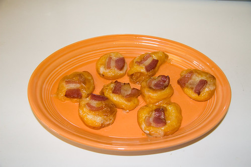 Baked Apricots with Pancetta and Manchego