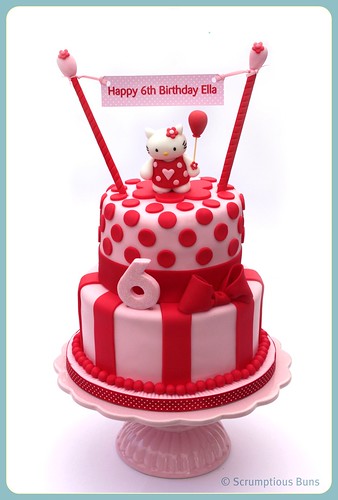 Hello Kitty Stacked Cake by Scrumptious Buns (Samantha)