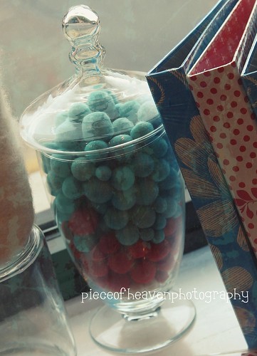 red blue cotton balls by pieceofheaven