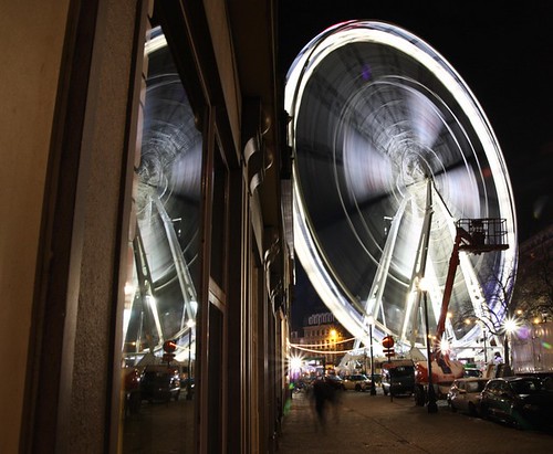 Spinning wheel of Christmas market, Brussels