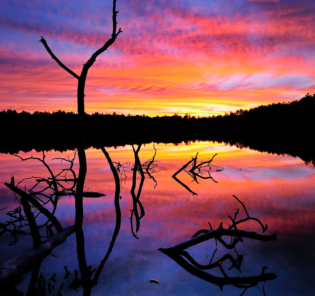 Norway Lake Sunset, Michigan's Ottawa National Forest