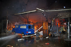 Brand einer Hinterhofwerkstatt in Biebrich - 07.01.11