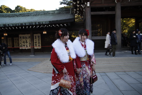 A pair of young women in kimono 2