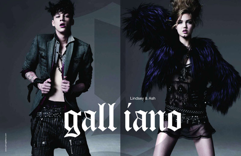 Galliano by John Galliano Ash Stymest and Lindsey Wixson